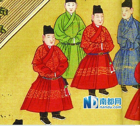 《明宪宗元宵行乐图》里的服装。