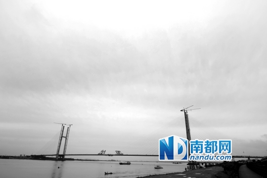 江顺大桥在今年6月合龙。南都记者孙振飞 摄