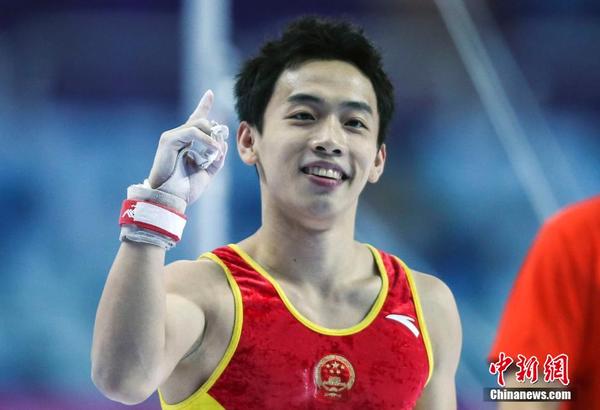 仁川亚运会:邹凯夺得单杠金牌|夺金|体操