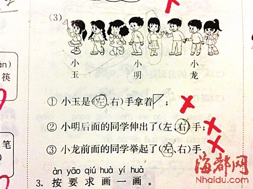 一年级男生左右不分急坏妈妈|孩子|宝宝_凤凰资讯