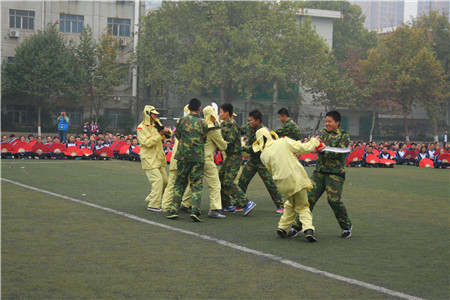 咸阳市彩虹学校第十届健康节开幕式活动照片 校方提供