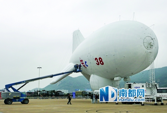 国产浮空器。南都记者 陈坤荣 摄