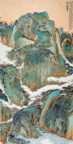 从近年画家呈现的面貌看,祁恩进似乎有意地锤炼和锻造自己大写意山水