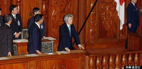 2005年8月8日 参加众院解散会议的小泉纯一郎首相（图片来源：时事通信社）