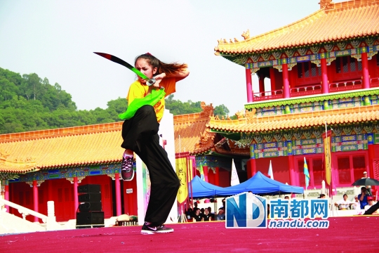 洪拳邀请赛上的精彩表演。　资料图片