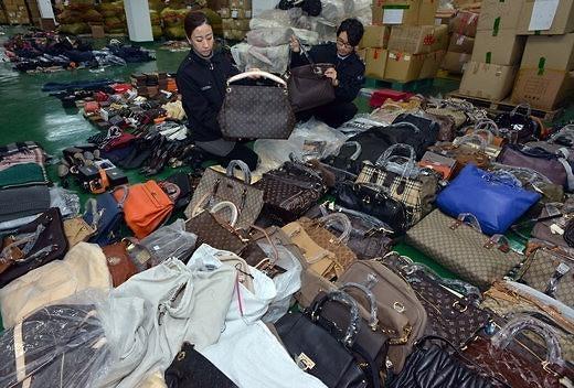 韩国海关重拳打假 销毁海外个人直购冒牌货|