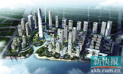 ■业内人士指出,南沙自贸区将会让广州现有的金融格局有所改变。图为位于天河CBD的金融城的效果图。(受访者供图)