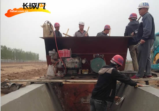 武强县石津灌区项目工程建设现场。苏小立 提供