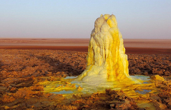 图为埃塞俄比亚达罗尔(Dallol) （网页截图）