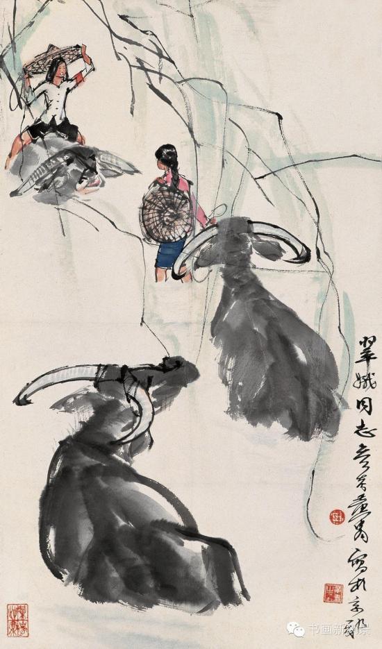 　　黄胄《牧牛图》