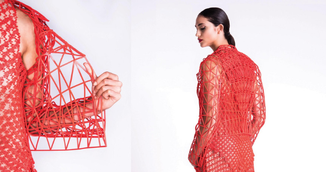 时尚与科技的结合：以色列学生设计3D打印服装