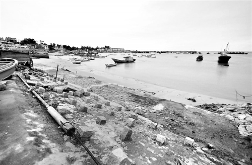 古时施琅将军操练水师的海滩