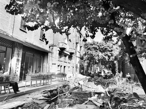 上杭路及隆平路外立面整治工程，已进入扫尾阶段