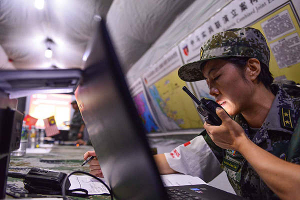 9月19日，在马来西亚雪兰莪州万津的中马医疗救援联合演习现场。 张纹综 摄