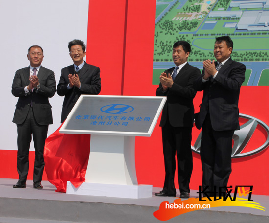 今年4月，北京现代汽车工厂正式落户沧州。 张冲 摄