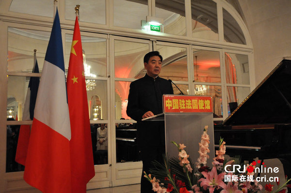 中国驻法国大使馆举行国庆66周年招待会|翟隽
