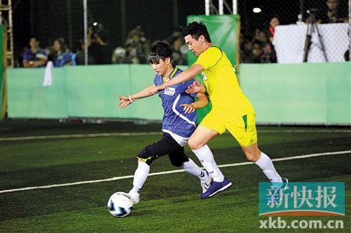 中韩明星足球赛 陆毅拉教练聊孩子经|射门|传球