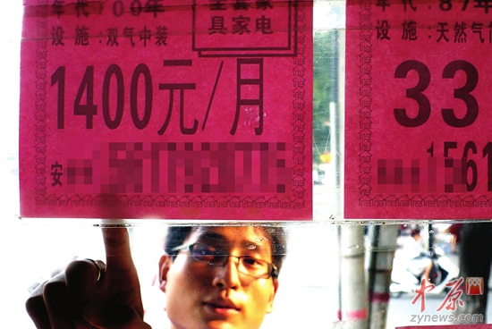 正在找房的租房户 郑州晚报记者 马健 图