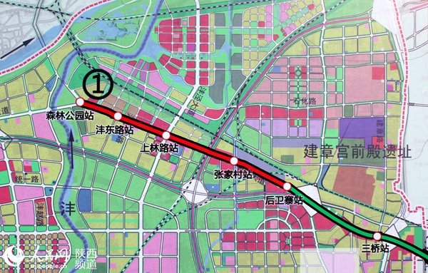 西安地铁1号线西咸新区段2019年将建成通车