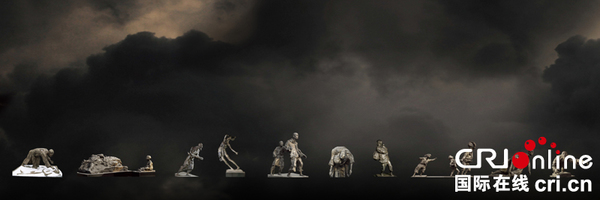 逃难组雕整体效果图