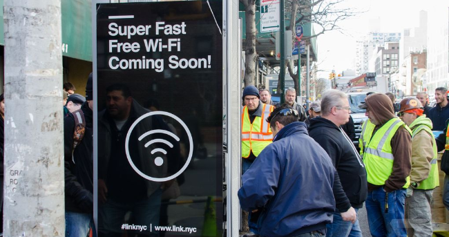 纽约安装千兆WiFi热点取代电话亭