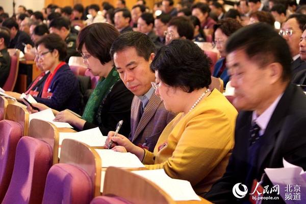 代表讨论政府工作。人民网 赵青摄