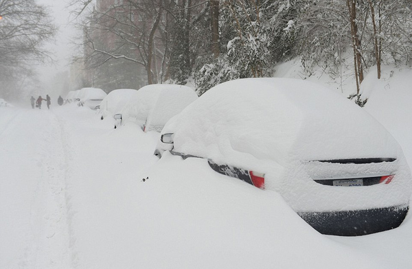 美国东部部分地区暴雪积雪厚度超过1米。