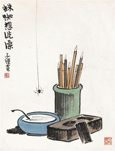 丰子恺静物画。（图片来自网络）