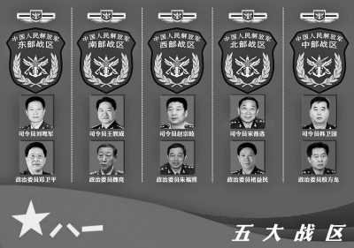习近平向东南西北中五大战区授予军旗并发布训令