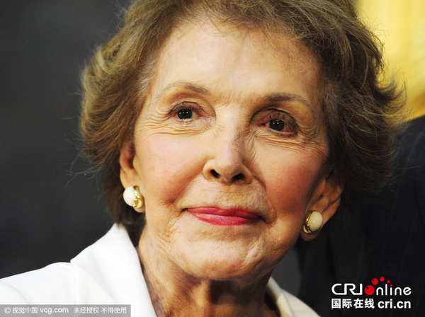 南希·里根的资料图。