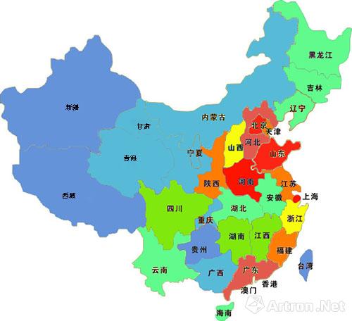 　　“赝品”博物馆热力图，红色为重灾区