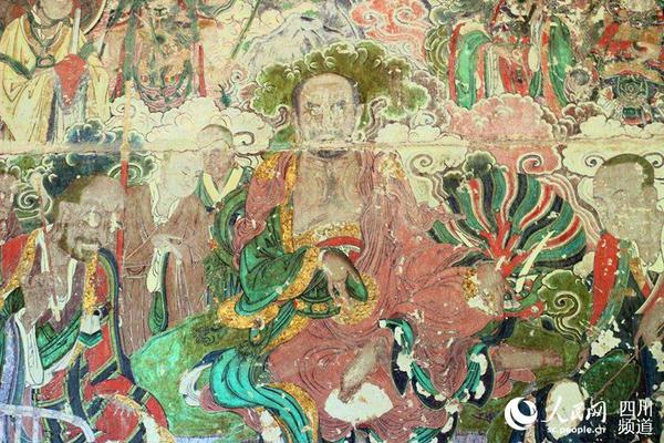 宝梵寺大雄殿壁画。(朱虹 摄)