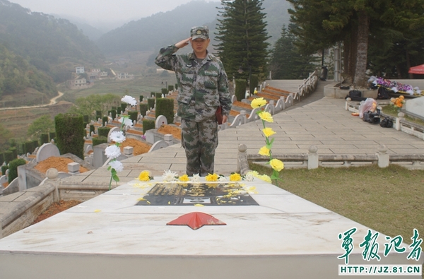 张平向父亲敬礼