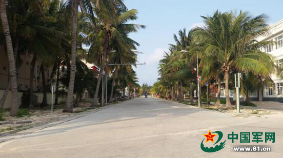 三沙市“北京路”。中国军网记者 王雪振摄