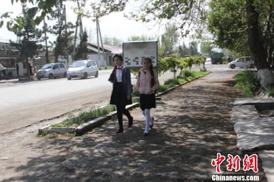 “喀什噶尔村”村庄一瞥，这个村子就像一个小社会，市场、工厂、学校、幼儿园、卫生所、面粉加工厂等都有。　陶拴科 摄