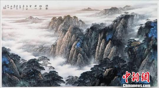 山崖耸峙，奇峰突起：莫各伯山水画解读_文化频道_凤凰网