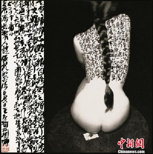 浙江书法家王冬龄人体艺术书法展“大尺寸”混搭引发争议