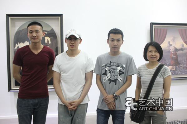 参展艺术家（由左至右）幺红岩、张凯、李天易、张天幕