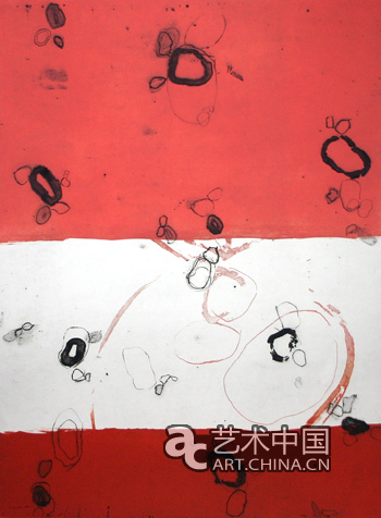 谭平《无题》 铜版画 77x58cm-2009年