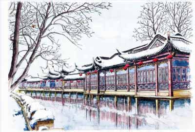 扬州个园 手绘