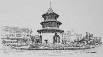 扬州的"黑白"之美:55幅钢笔画展现扬州古建筑和民俗