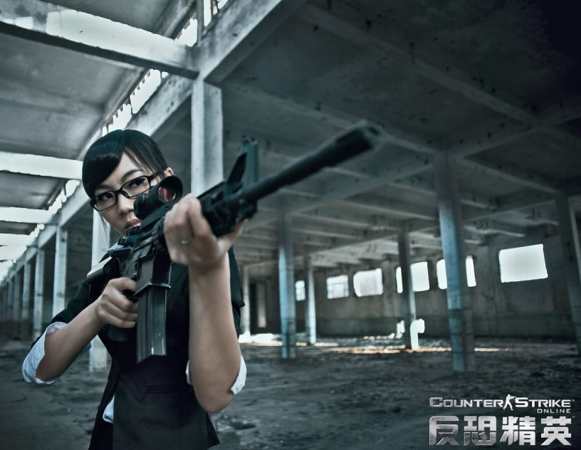 制服<em>美女黑丝</em>诱惑!反恐精英<em>OL</em>爱好者COS_游