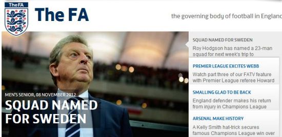 英格兰公布23人名单:鲁尼领衔 蓝军2虎将因伤