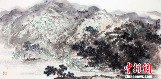 王永作品《清和朗润》. 翻拍 摄