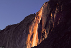 探秘美加州公园奇景 落日造就“熔岩瀑布”