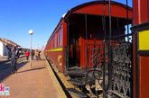 “红蜥蜴列车之旅”是突尼斯的特色旅程之一。几乎每个到突尼斯旅游的游客都不会错过这个精彩的旅程。红蜥蜴列车将带您从加夫萨(Gafsa)的西南部经过 Tell Atlas来到Metaloui，全程42公里的行程会带领游客亲历突尼斯的磷酸盐矿业中心。除去每周六，每天上午11点在各个城镇的主要车站都可以购买到“红蜥蜴列车”的车票，开始属于您的“红蜥蜴之旅”。这条狭窄的线路是十九世纪末由法国人修建并用于运输磷盐酸的。1995年，突尼斯国家铁路公司对其进行了改装，此线路至今仍然保持了其原有的风格和风貌，供游客参观和游览。“红蜥蜴”小火车已经跑了半个多世纪了，直到今天，前来旅游的人们还是对这样的旅行方式感到很新奇。吴阳 摄