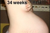 怀孕34周时