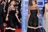 杨幂身穿Dior 2012春夏系列黑色长裙，捧场《马达加斯加3》的首映，优雅得体的形象很大气。