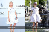Diane Kruger把刚刚发布的CHANEL 2013早春度假系列率先穿上身，白色的清新之感让她看上去明媚不少。