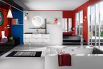 玩转色彩 12款最养眼的卫浴空间设计方案